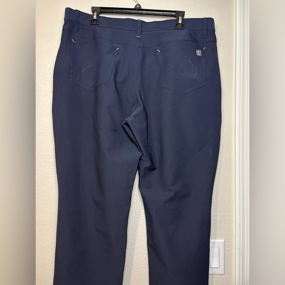 Bundle/2 Men’s FootJoy Golf Slacks. 1 Navy and 1 Tan. Size 38/30. Athletic Fit. - Picture 13 of 16